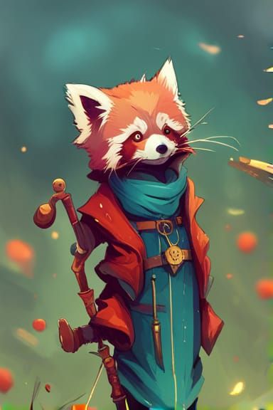 red panda wizard - AI Generated Artwork - NightCafe Creator