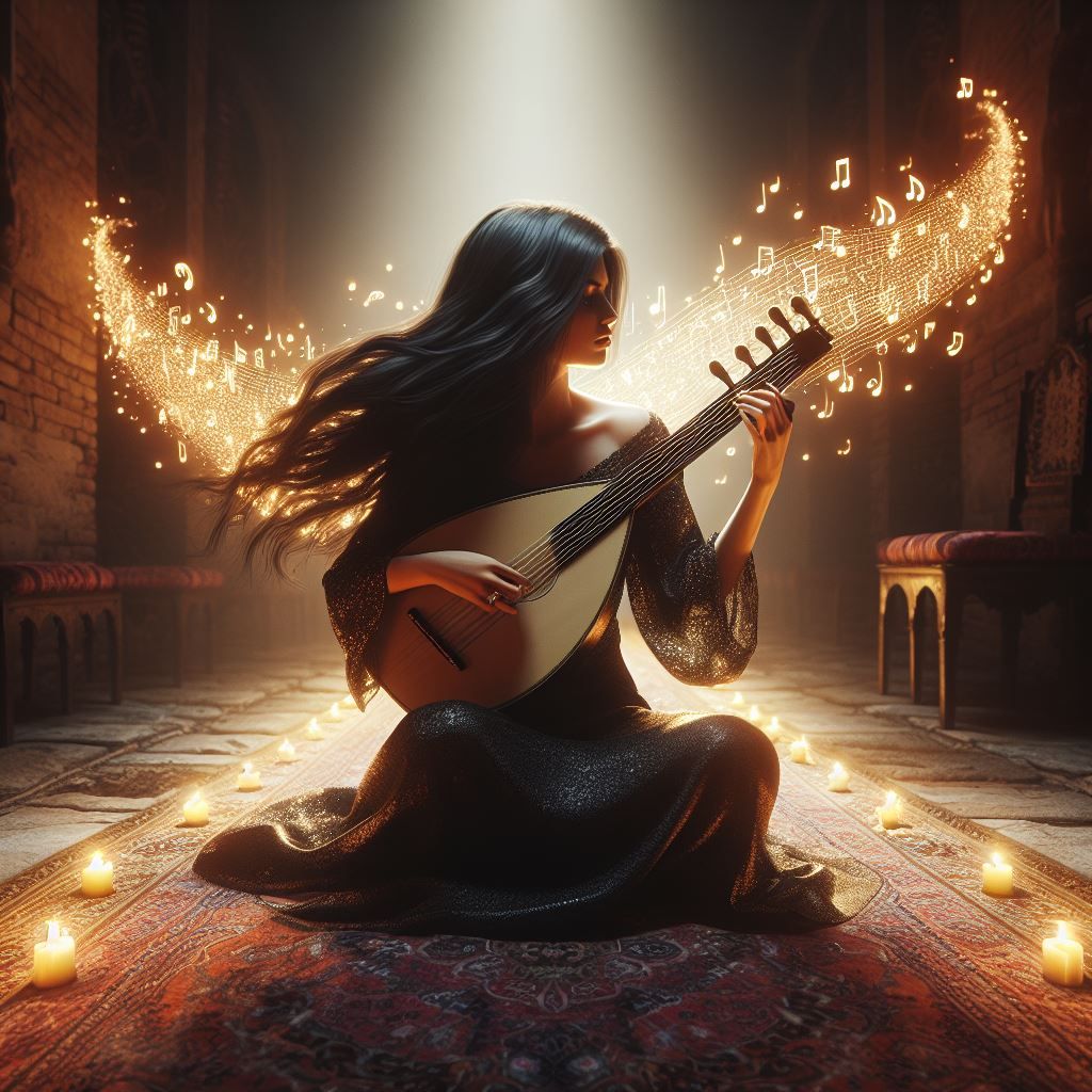 Iranian girl with Iranian's instrument💜💙