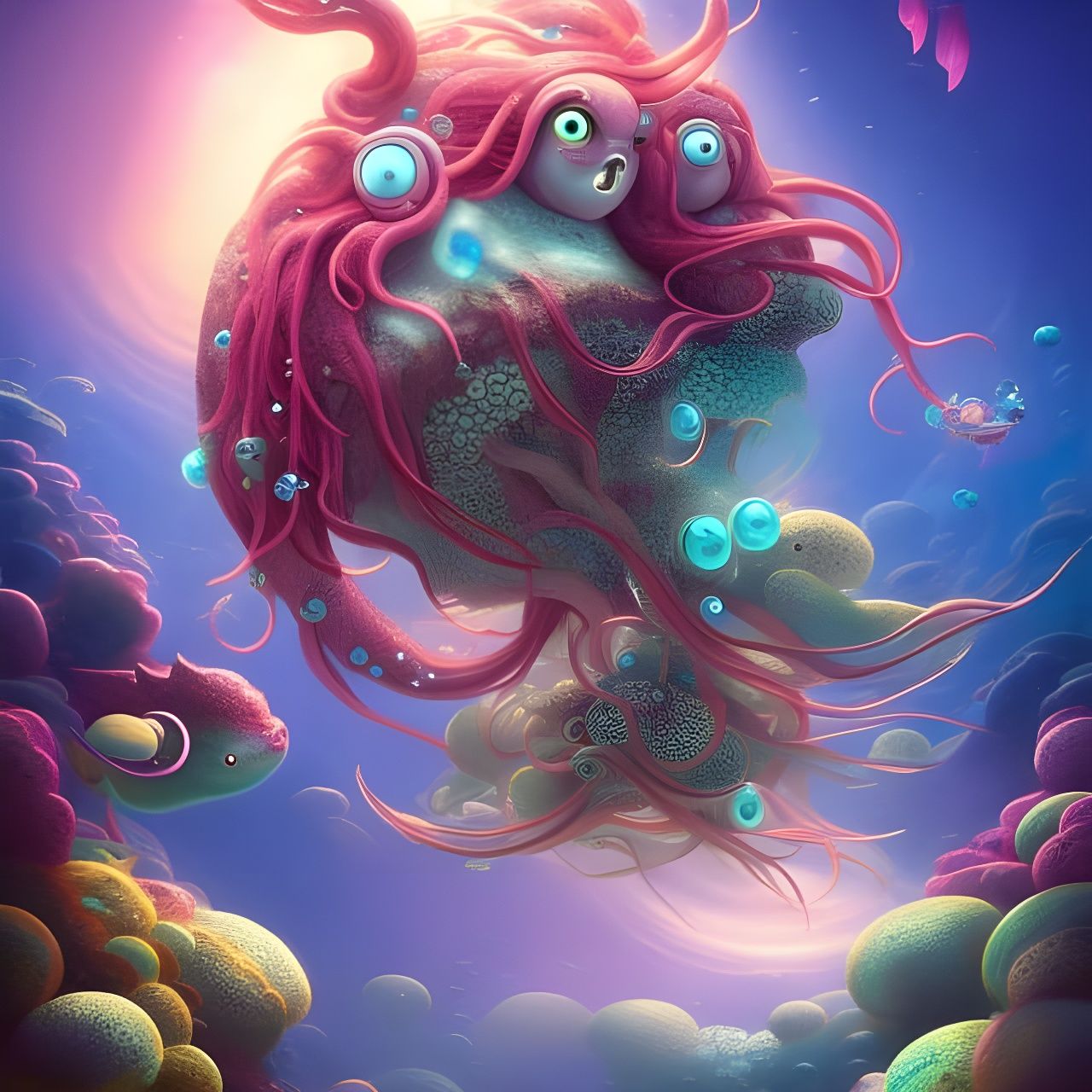 Mythical Sea Creature - AI Generated Artwork - NightCafe Creator