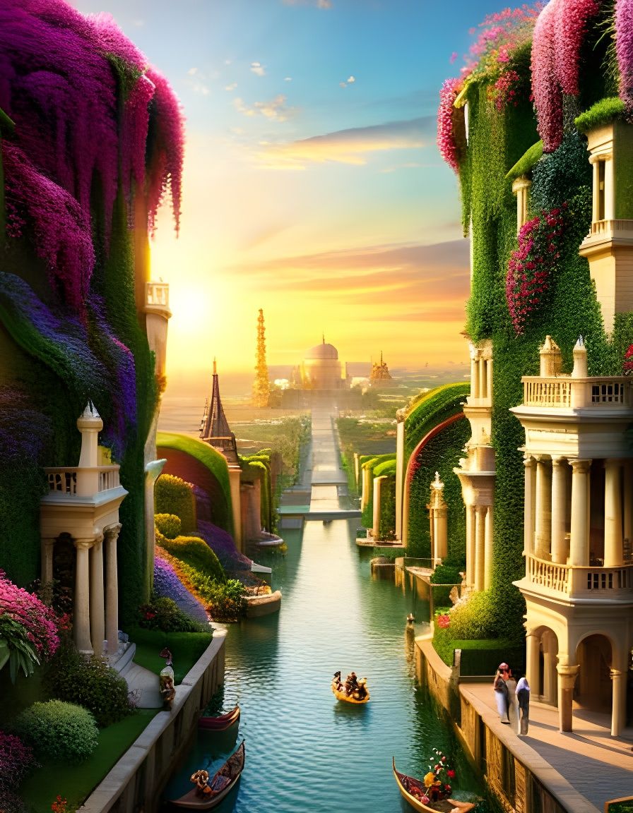 Punting Through the Hanging Gardens