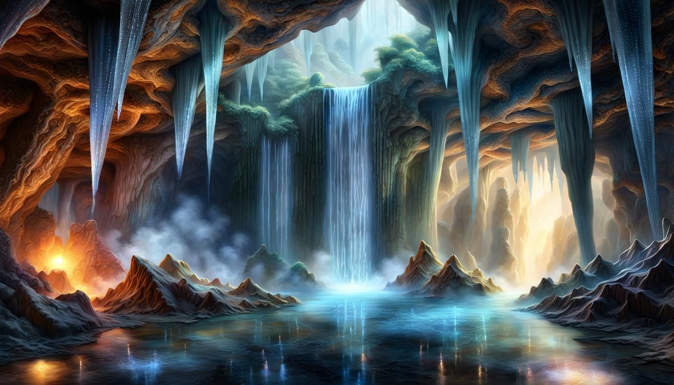 Crystal cave   by @Maria_fairy_id