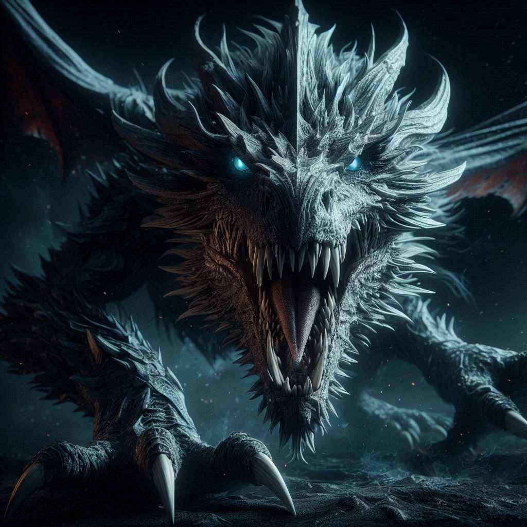 When your dragon thinks he's sneaking up on you from the front...