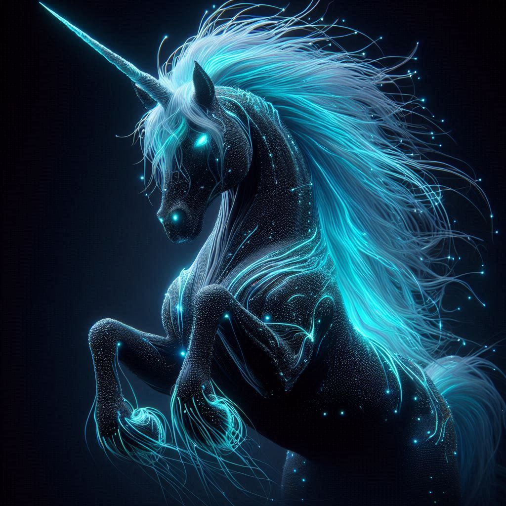 Glowing unicorns