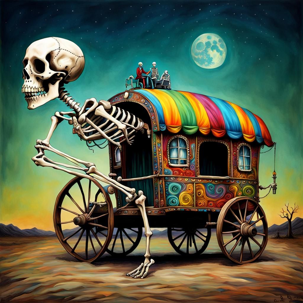 Gypsy caravan wagon skeleton