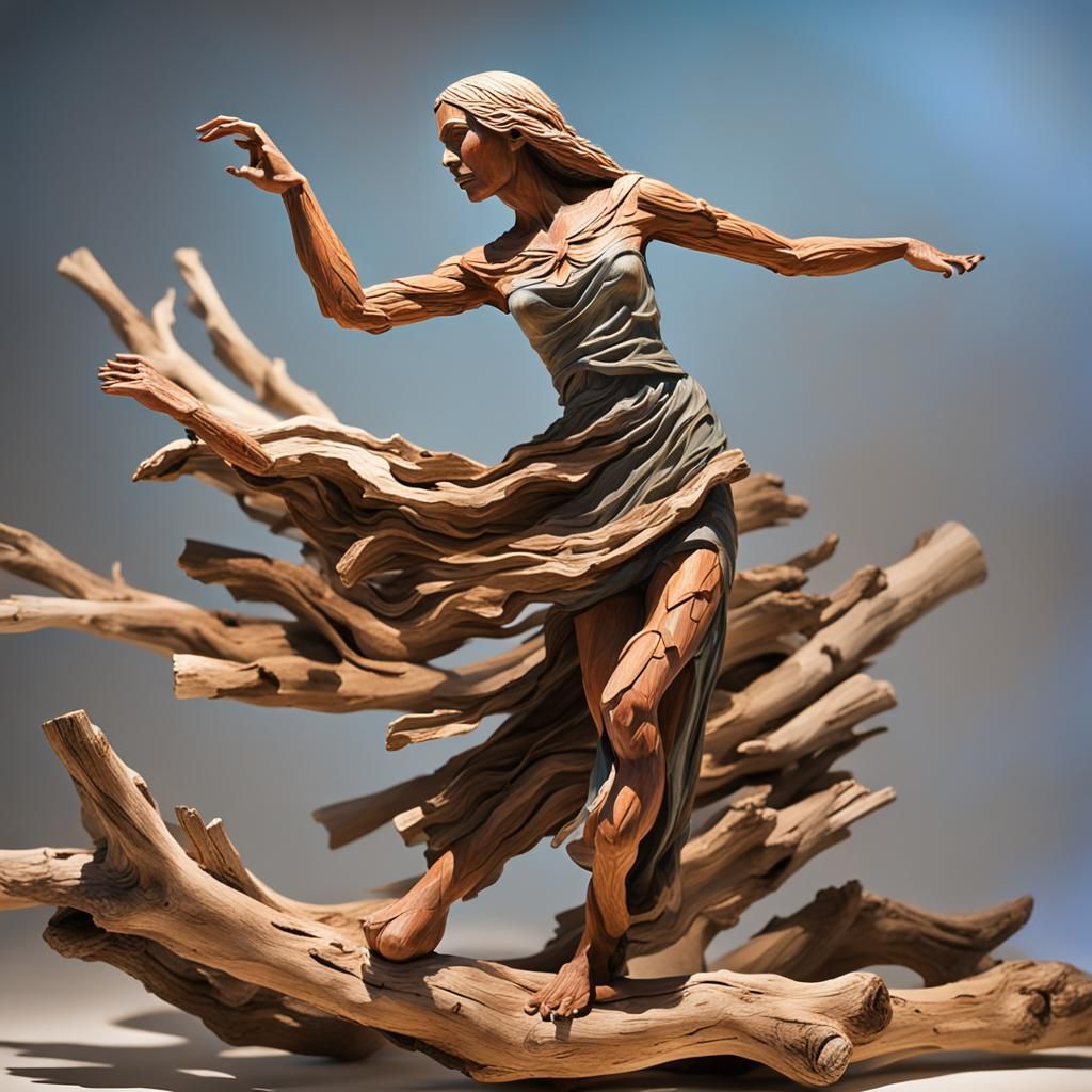Beautiful female Woodcarving