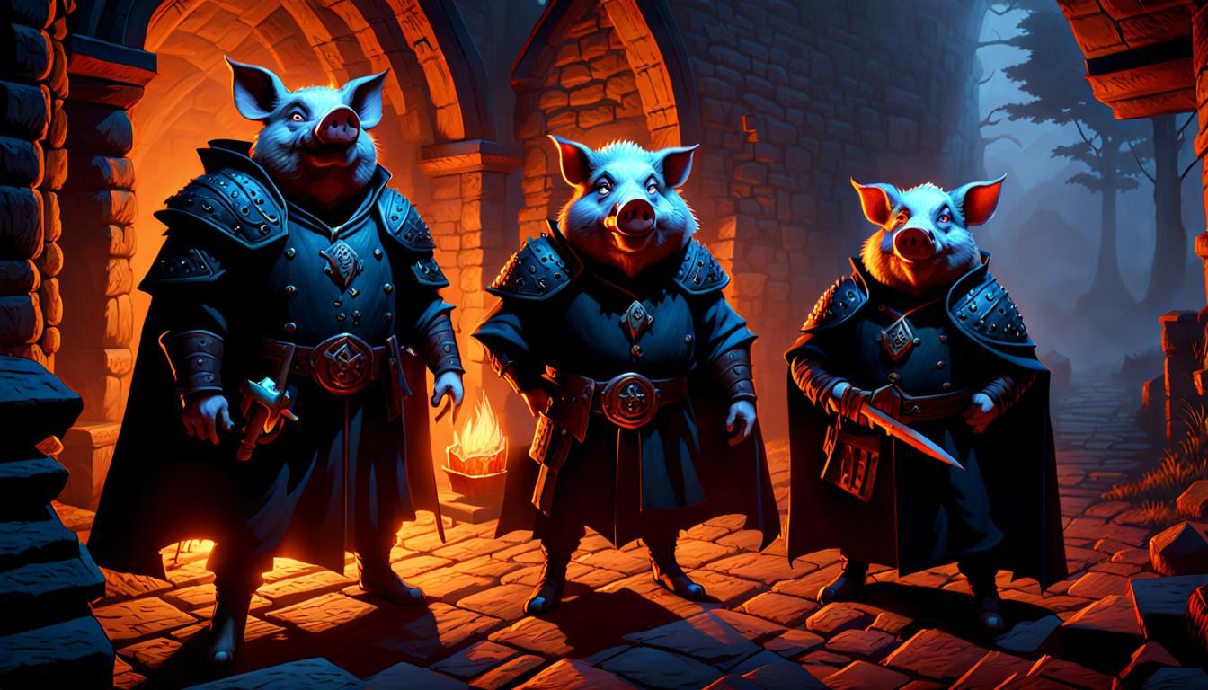 Three little pigs  by @admnameddoug