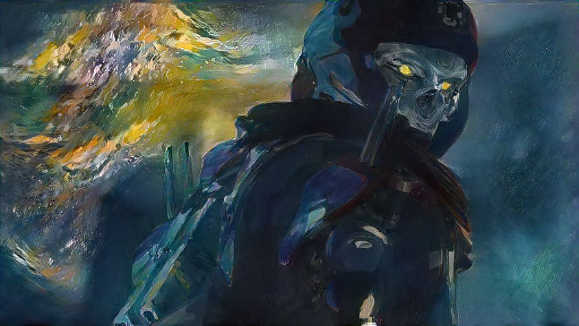Revenant takes a glance at his work 