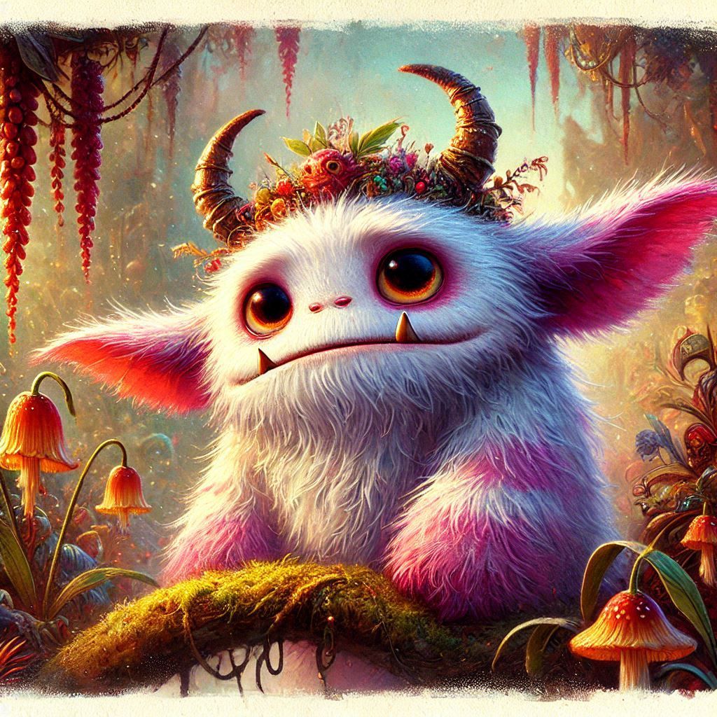 adorable fairy-tale fantasy creature portrait..