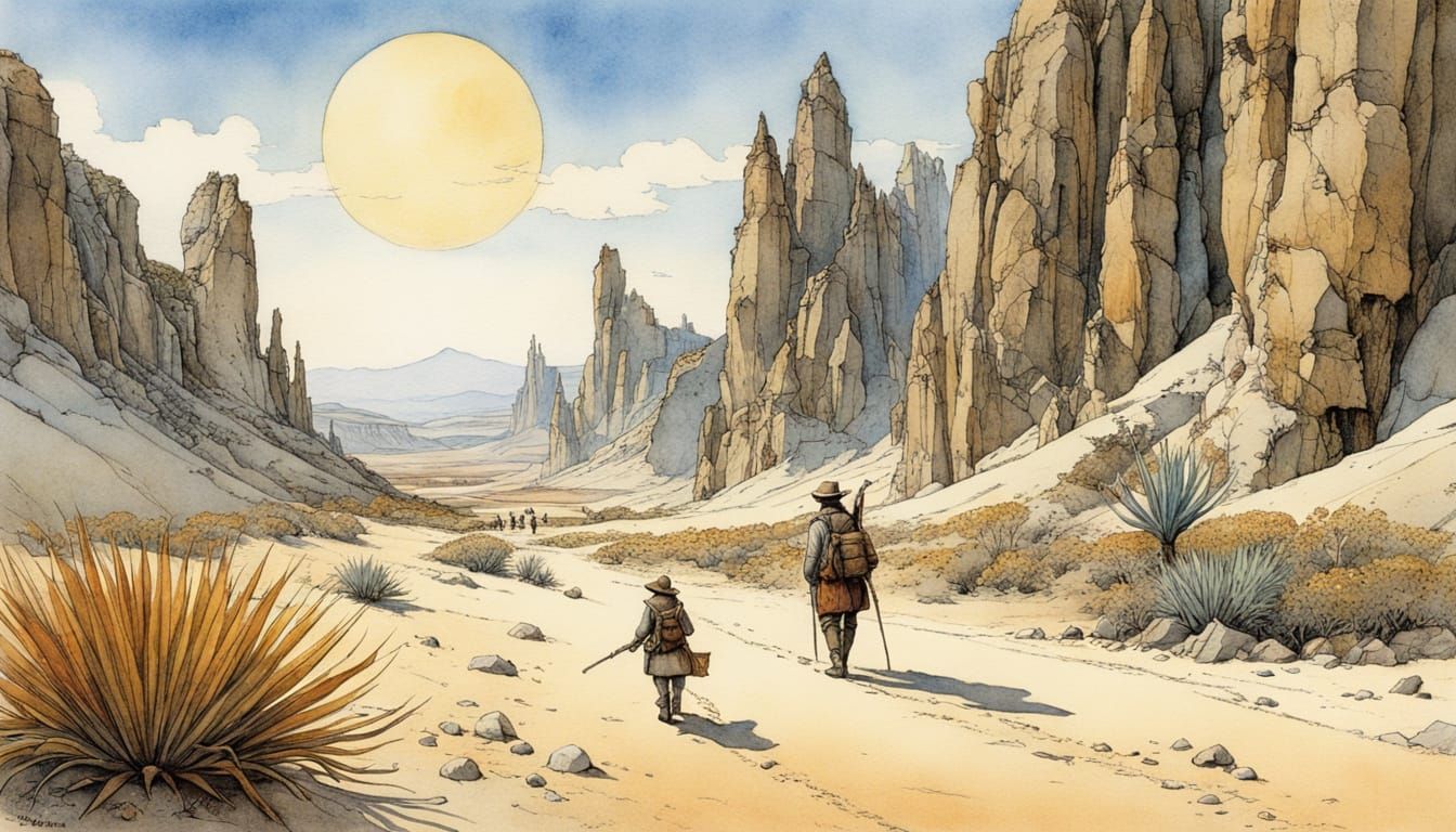 Tabernas Desert Badlanders in Western-Punk Aesthetic