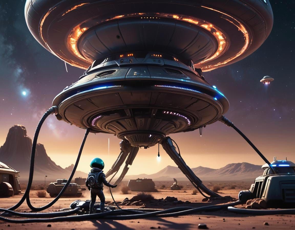Alien gas station