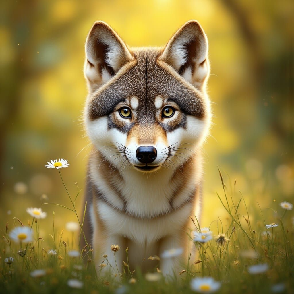 <lora:Animals:1.0>, hyperrealism a  wolf