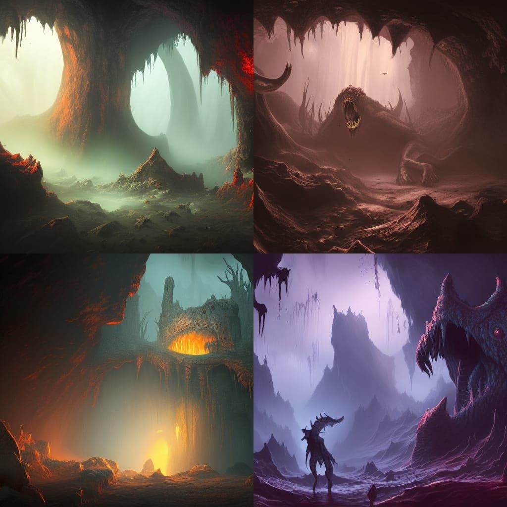 Dark Scary cave