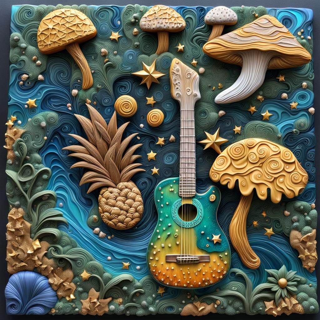 🪶Feather, 🎸Guitar, 🍍Pineapple, 🌳Tree, 🍄Mushroom, ⭐️Star