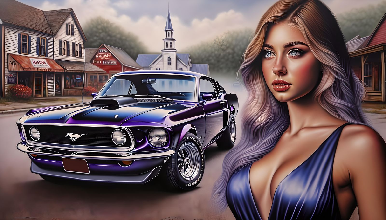 1969 Midnight Purple Fast Back