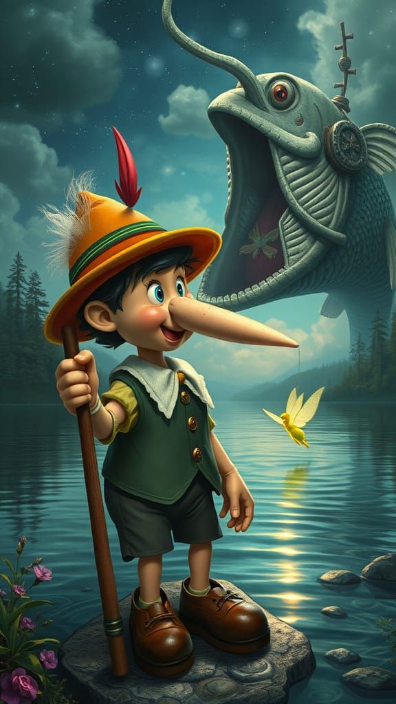 whereas Flux Schnell did the nose, but went sort of bizarre with the fish