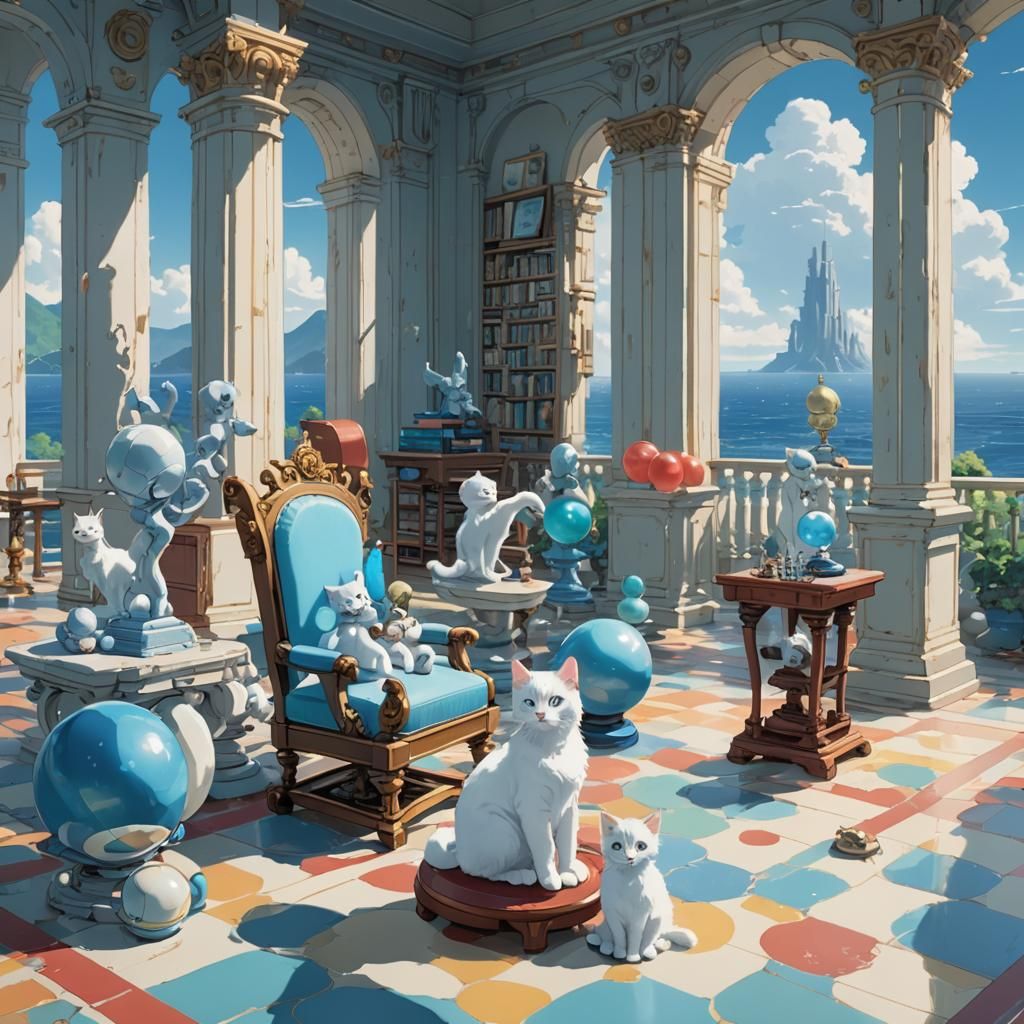 the world on a chessboard with columns against the backdrop ...