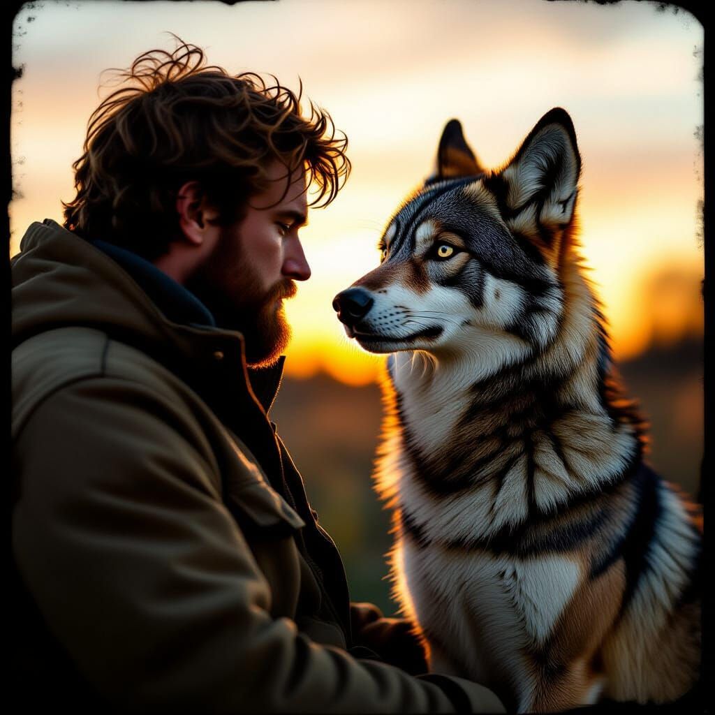 A Moment of Respect with Animals in Cinematic Style