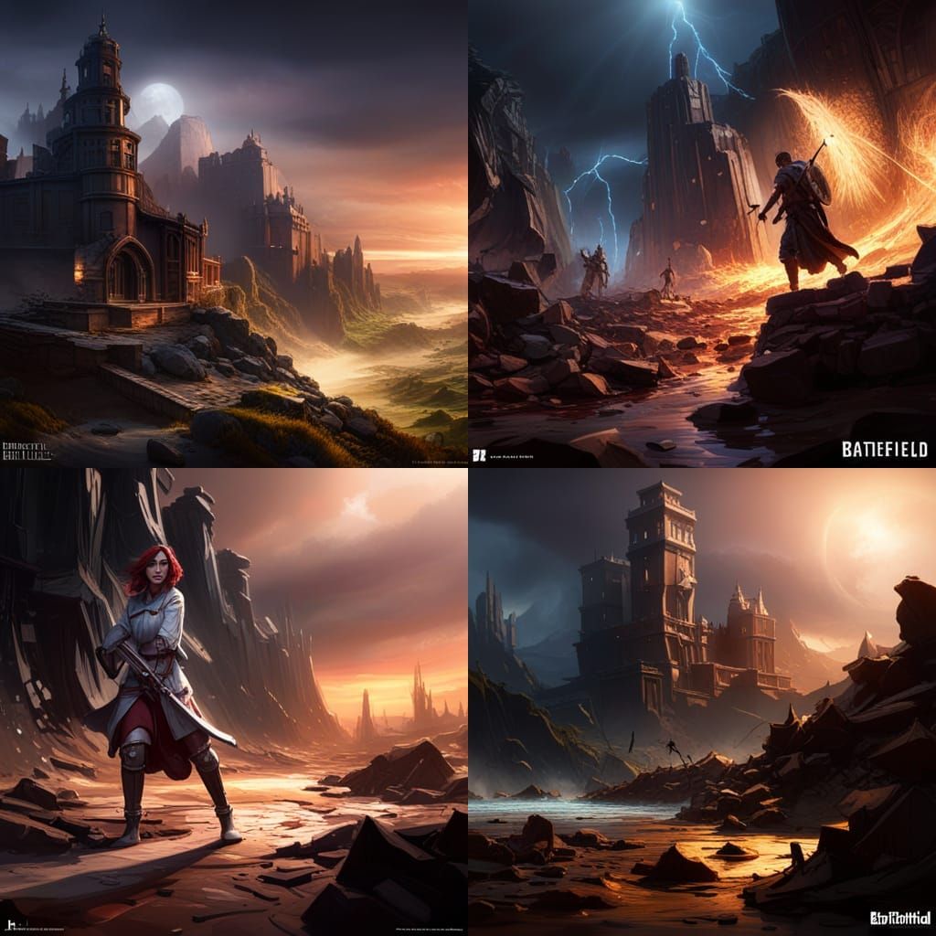 battlefield, a masterpiece, 8k resolution, dark fantasy conc...
