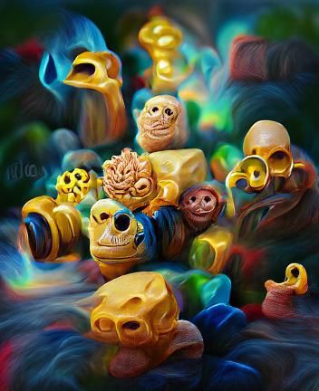 The elementals and golden skulls