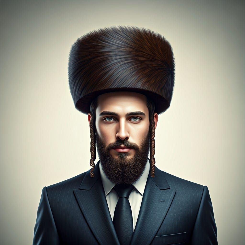 Dignified Hasidic Gentleman in Luxurious Attire