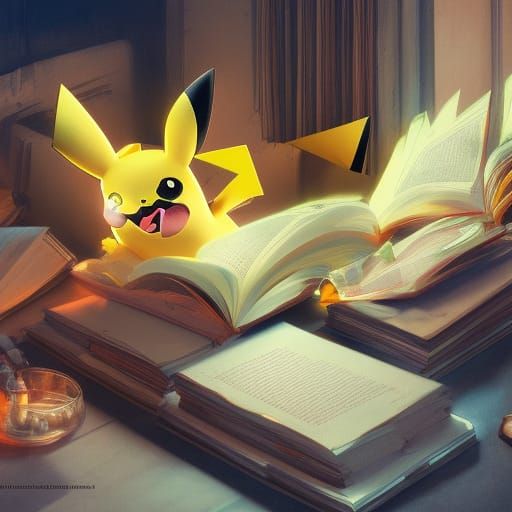 Pikachu reads Immanuel Kant