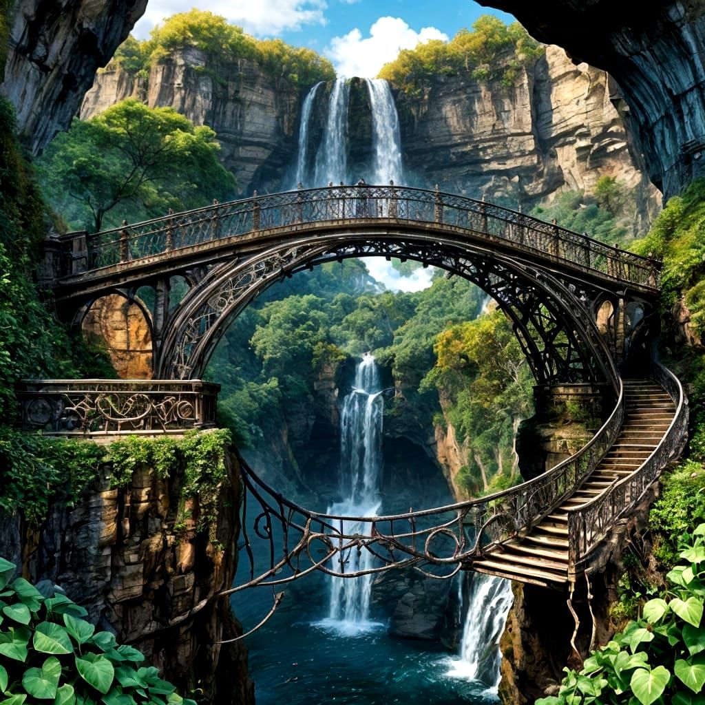 decaying iron wrought bridge  by @Entdecker