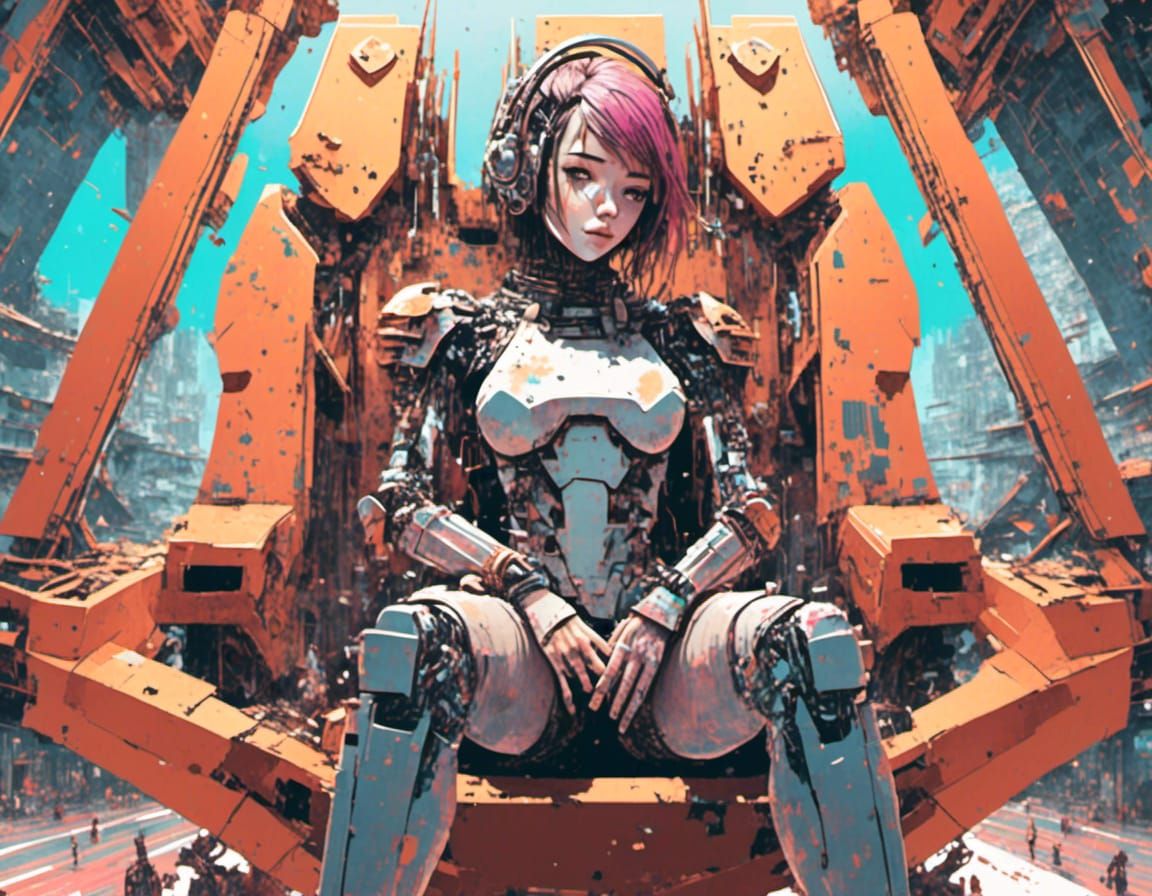 Cyborg Catgirl Mecha Anime, Cyborg, manga, fictional Character, robot png |  PNGWing