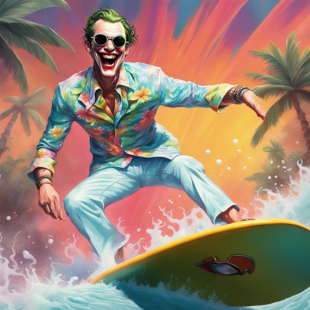 Joker surfing   by @Lilith