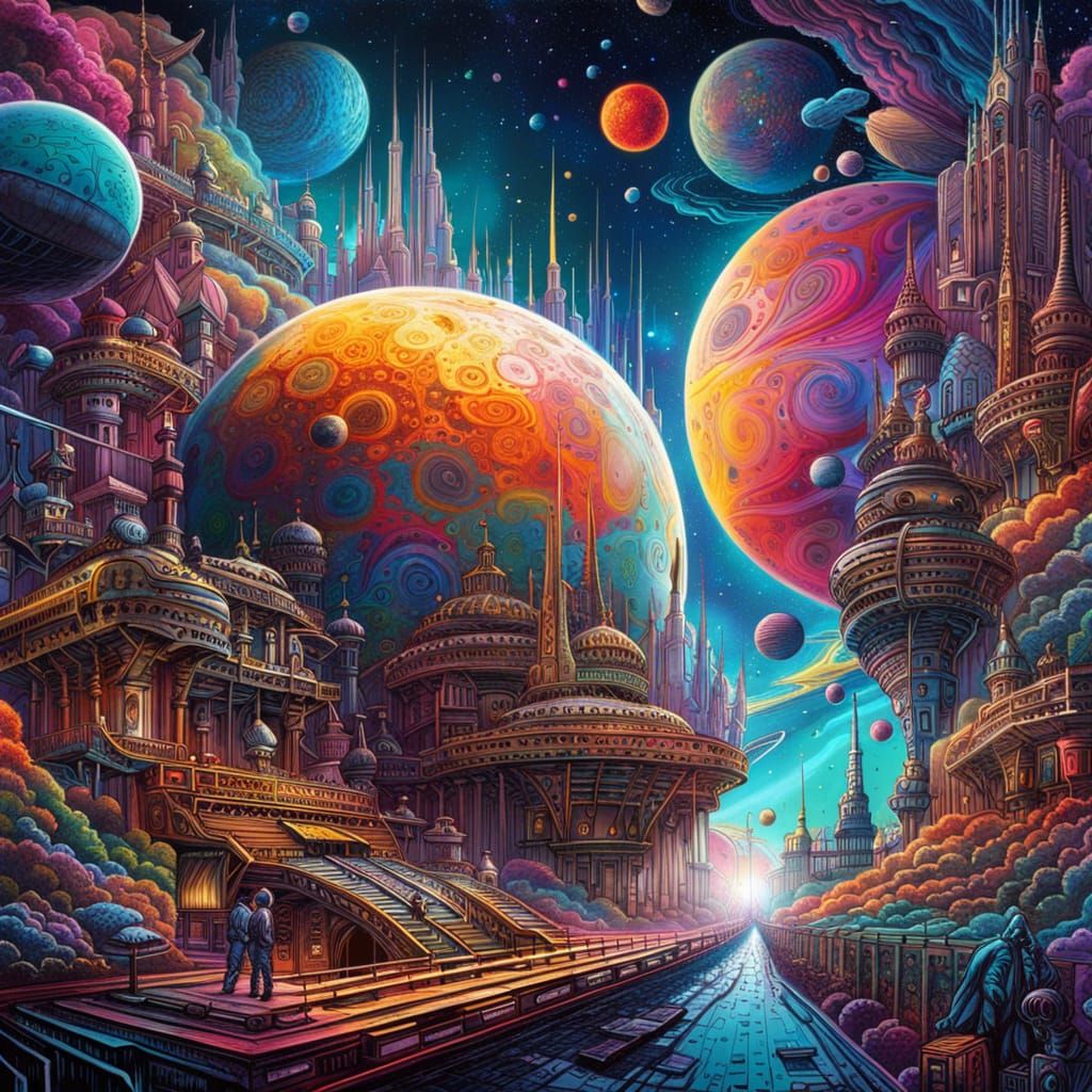 Cosmic Civilization - AI Generated Artwork - NightCafe Creator