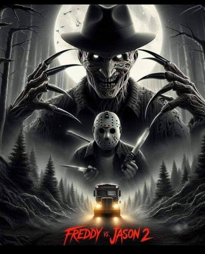 Kruger over looking jason Voorhees.