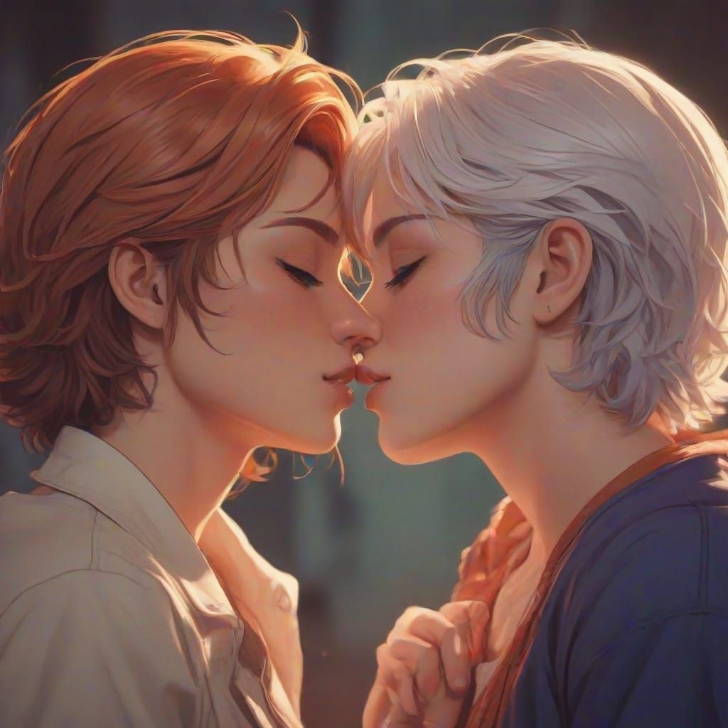 Kissing  by @3moons