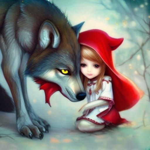 Little Red & Her Wolf  by @Shywolf
