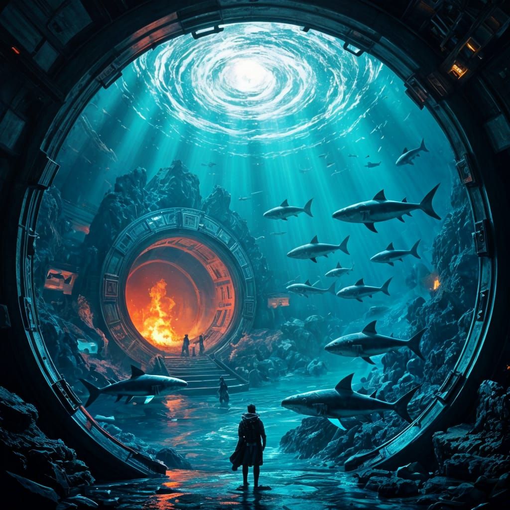 Where darkness rules beneath the waves 