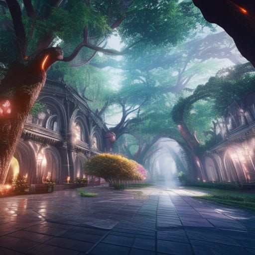 ultra hyper photo realistic magical enchanted futuristic nat...