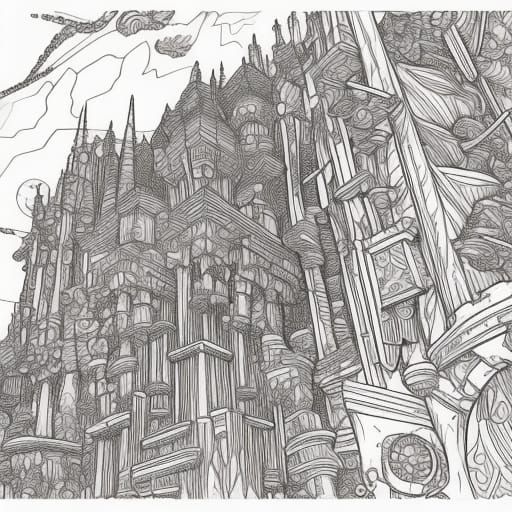 Hardest Coloring Book Ever AI Generated Artwork NightCafe Creator