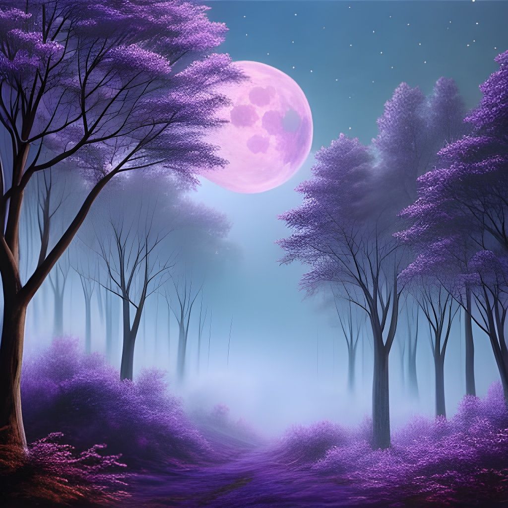 Purple Haze Woodland  by @Prettysleepy Art