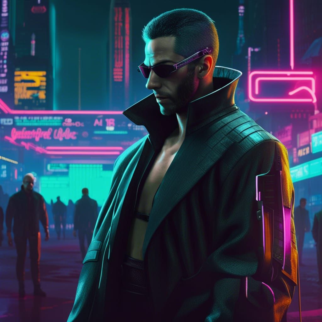 Neo from Matrix in Cyberpunk universe - AI Generated Artwork ...