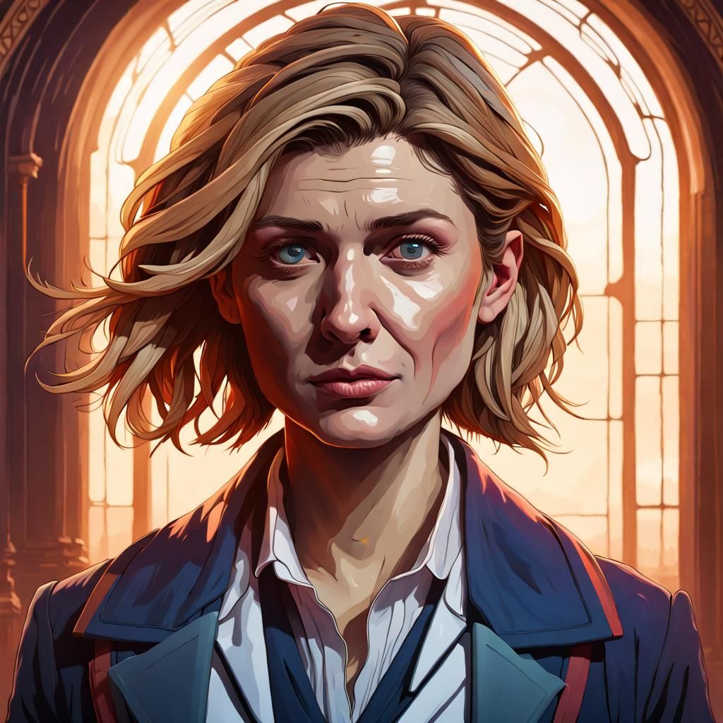 Attempt at Jodie Whittaker - AI Generated Artwork - NightCafe Creator