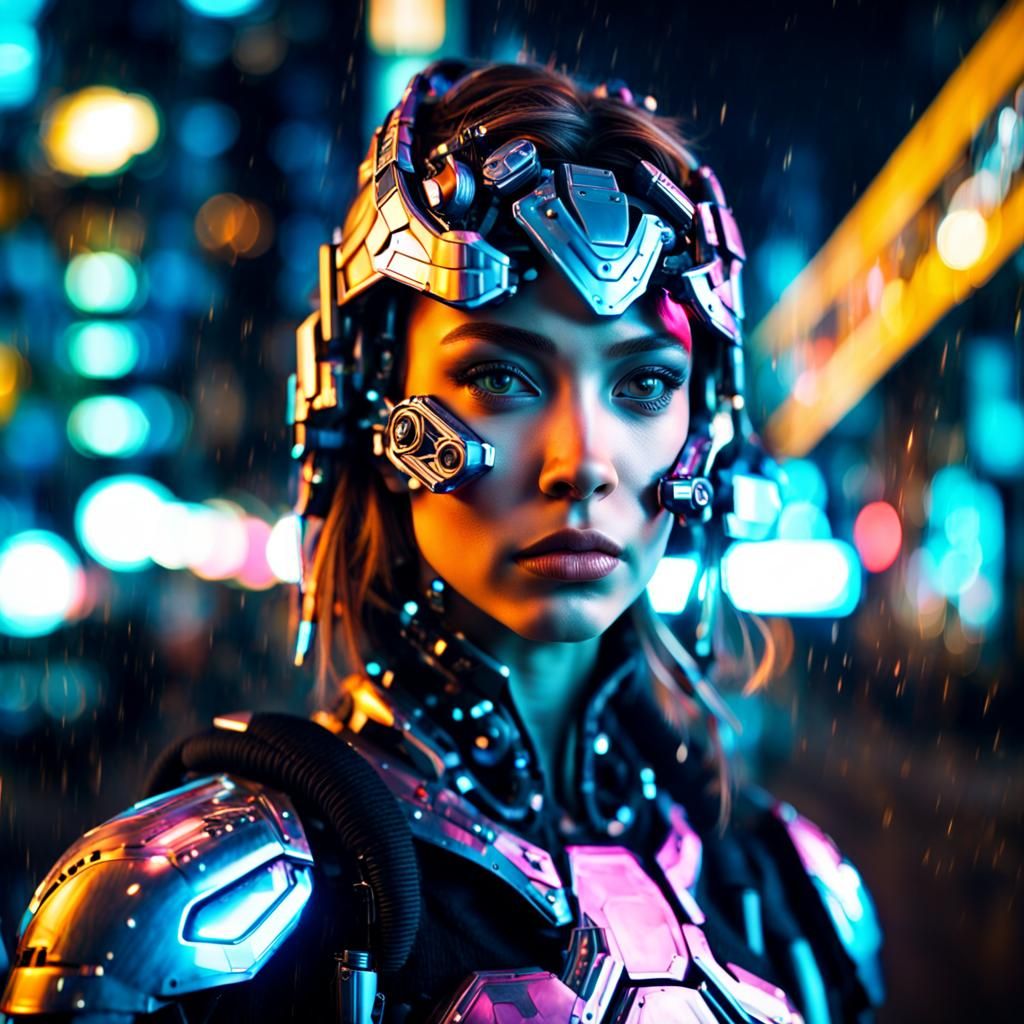 Cyborg Girl - AI Generated Artwork - NightCafe Creator