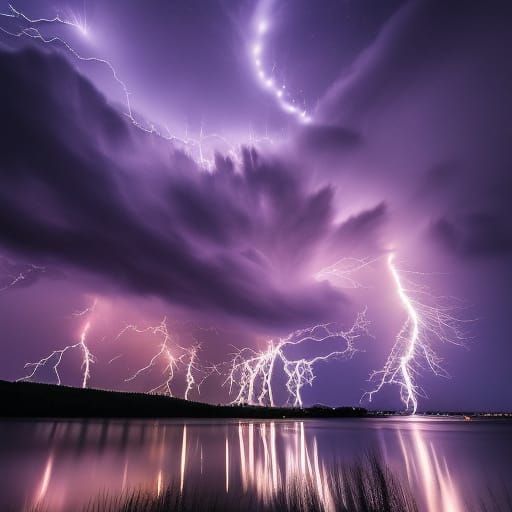 Electrical storm AI Generated Artwork NightCafe Creator