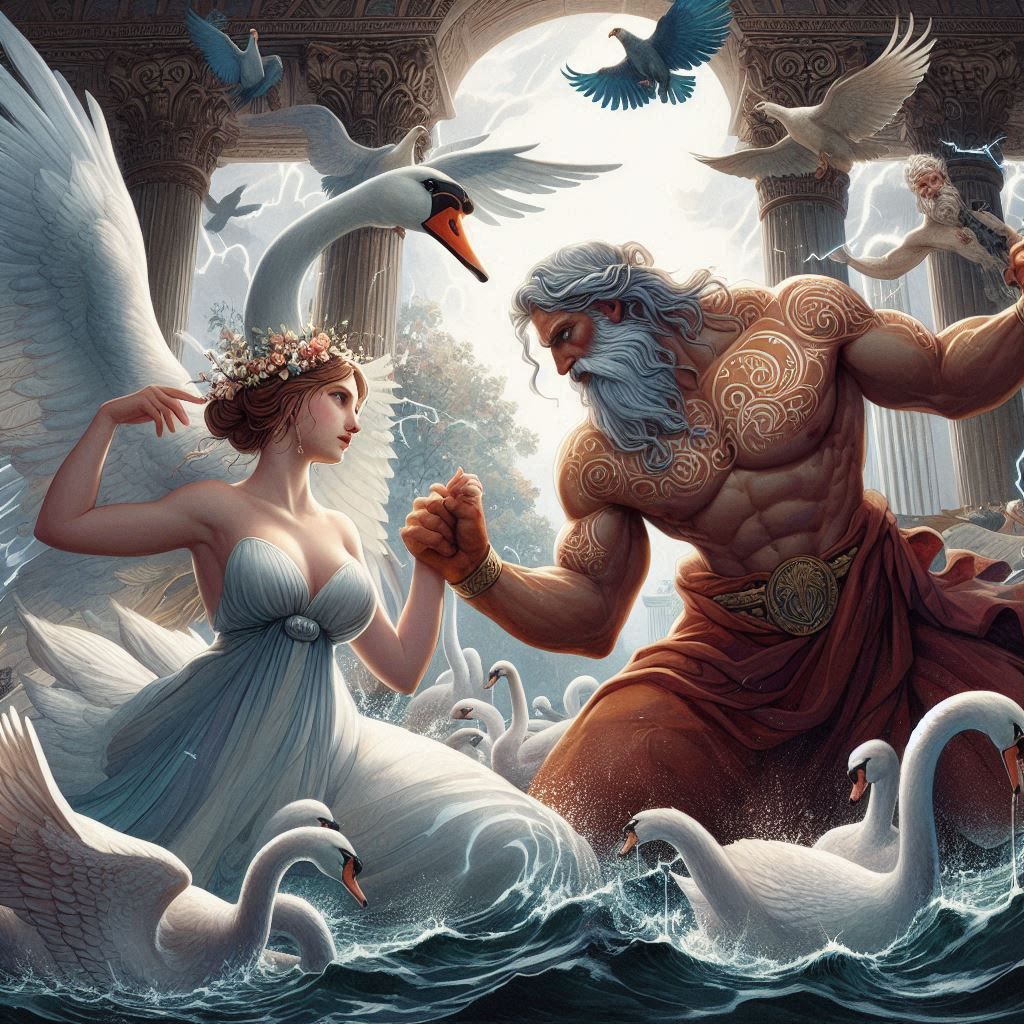 Zeus fell in love with Leda