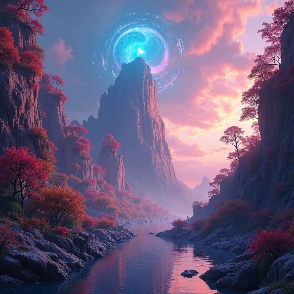 Fantasy Landscape in Matte Painting Style