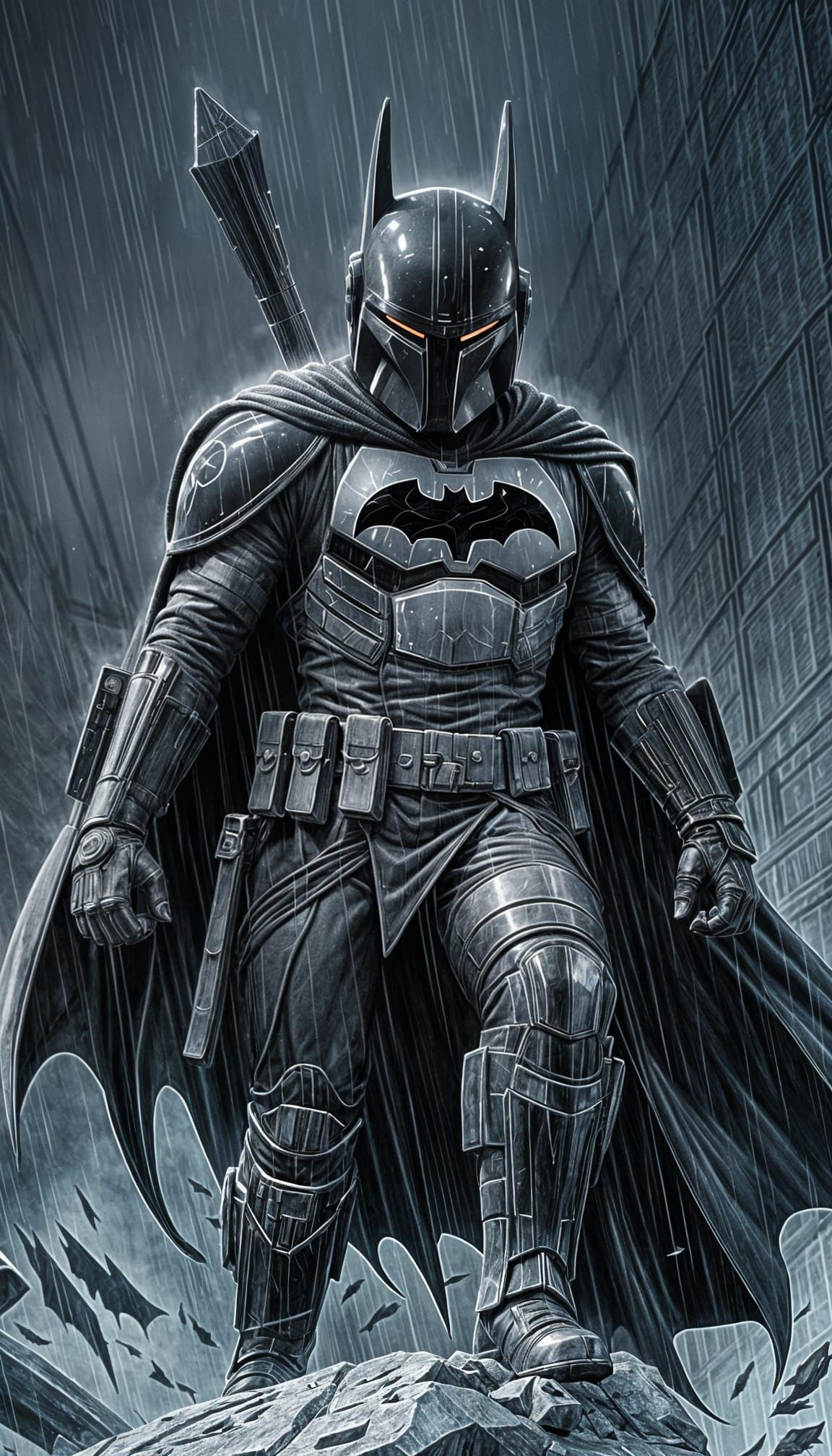 The Batmandalorian  by @Becuzimbatman 