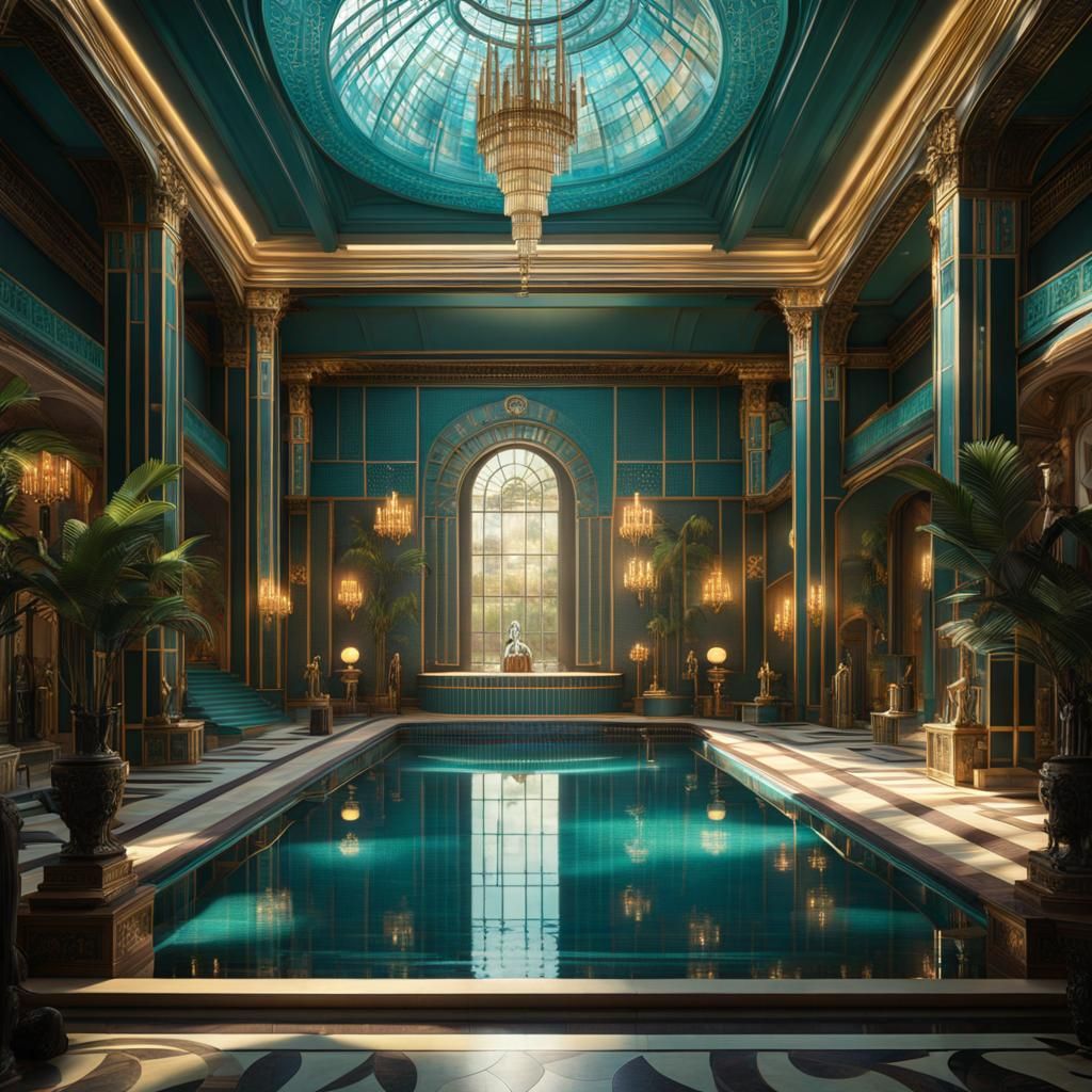 Art deco swimming pool