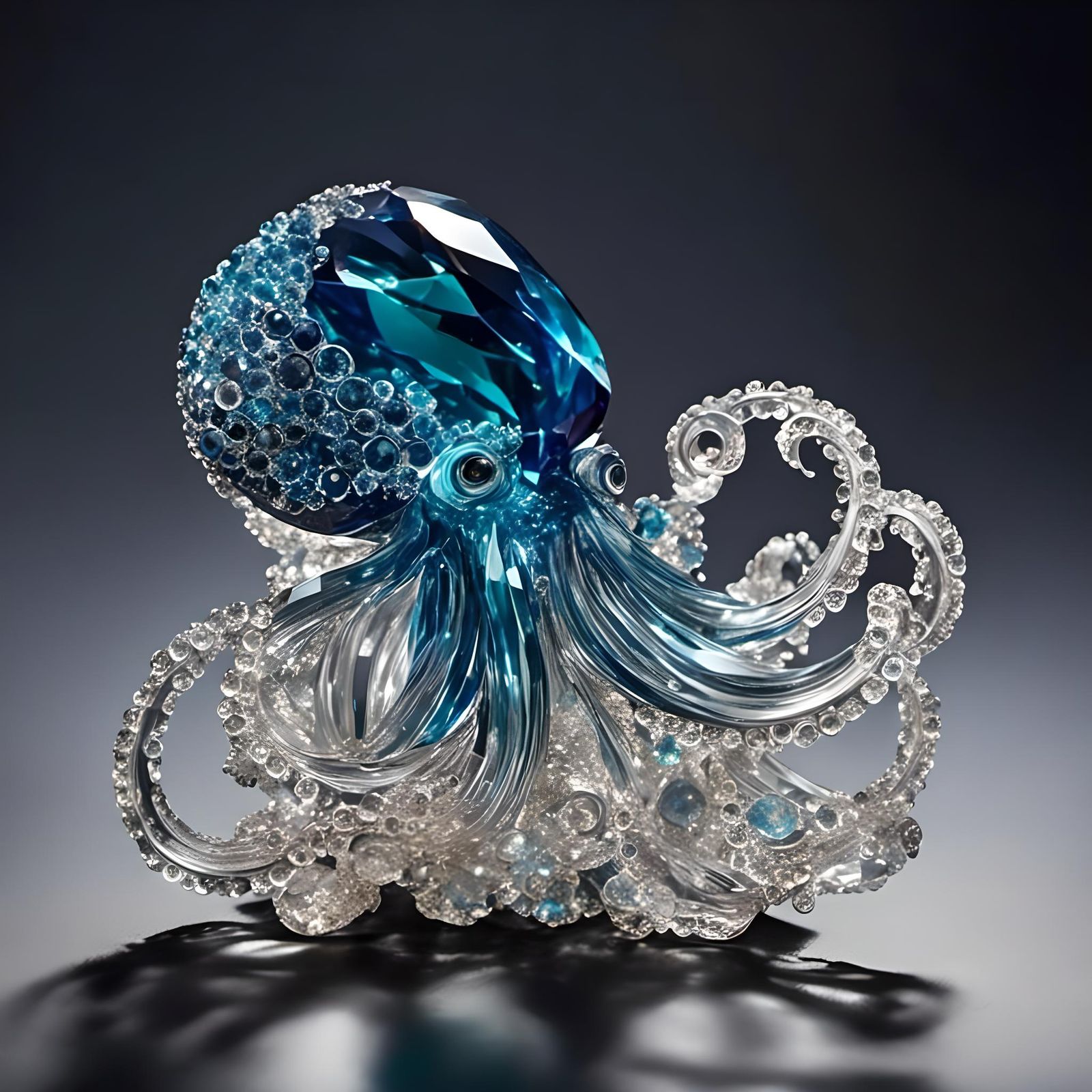 Deepsea Cut Crystal <lora:Cut Crystal:1.0> octopus