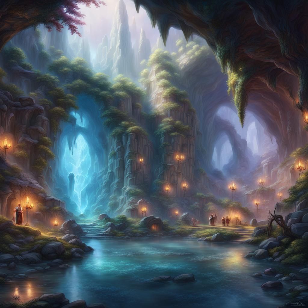 Ethereal fantasy cavern-beautifulll - AI Generated Artwork - NightCafe ...