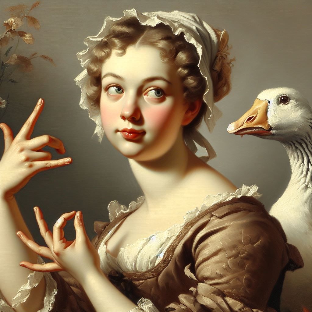 You looked! ... Goose kill him/her!