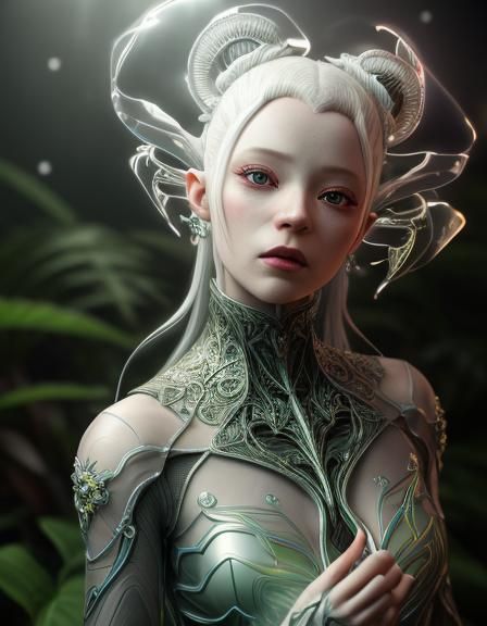 a close up of an By artist "anime", 3d anime art, inspired b...