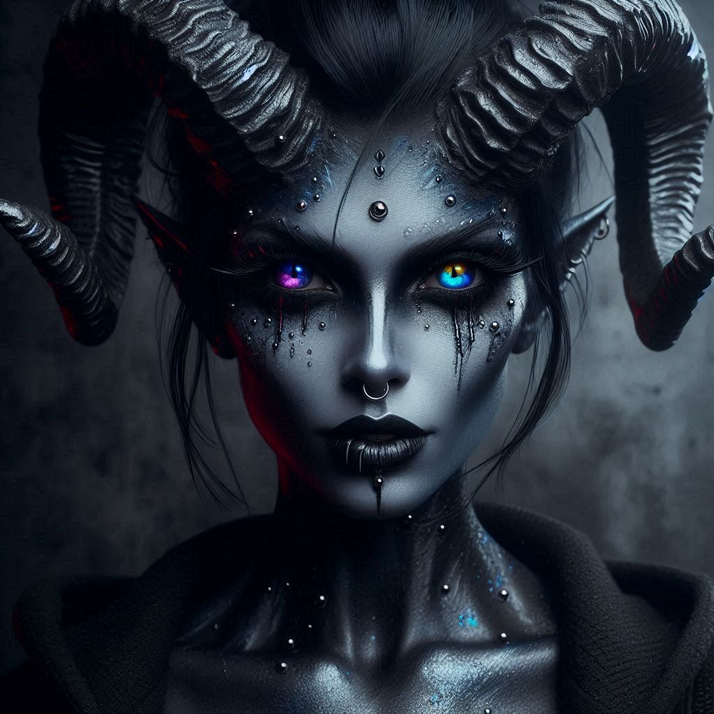 Multicolored eyes, Tiefling