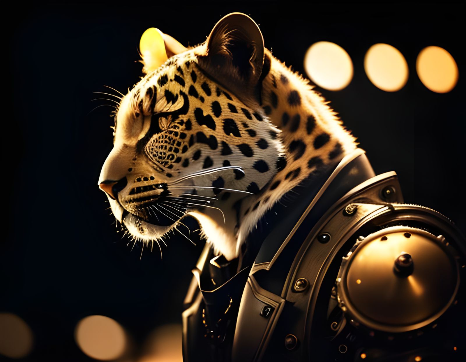 Steampunk leopard